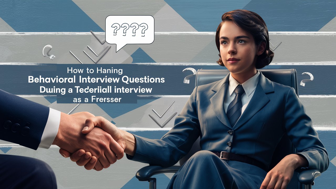 How to Handle Behavioral Interview Questions During a Technical Interview as a Fresher